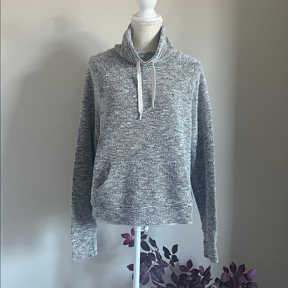 Aerie Heathered Gray Cowl Neck Sweater